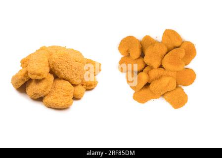 Nuggets isoliert auf weißem Hintergrund. Stockfoto