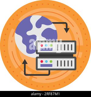 Proxy- oder anonymer VPN-Vektorsymbol Design, Cloud Processing Symbol, Computing Services Sign, Web Services und Data Center Stock Illustration, Inhalt Stock Vektor