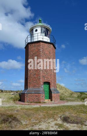 Der Rotes Kliff- Leuchtturm / Rote Klippen - Leuchtturm in Kampen, Sylt, Frisische Inseln, Nordsee, Schleswig-Holstein, Deutschland Stockfoto