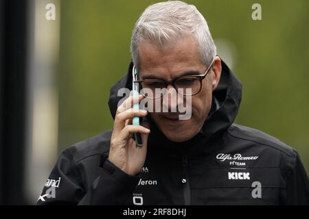 Alessandro Alunni Bravi, Teamleiter von Alfa Romeo während des Formel 1 MSC Cruises Grand Prix 2023 in Belgien am 30. Juli 2023 in Francorchamps, Belgien. Stockfoto