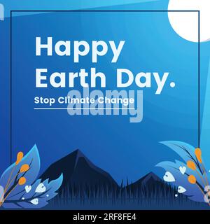 Vorlage zum Happy Earth Day. Vektorabbildung Stock Vektor