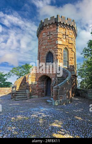 Laura's Tower auf dem Gelände von Shrewsbury Castle, Shrewsbury, Shropshire, England, Großbritannien Stockfoto