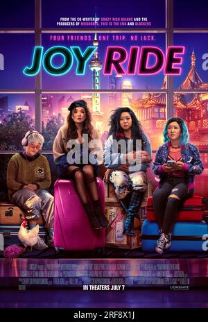 Joy Ride Film Poster Sabrina Wu, Stephanie Hsu, Ashley Park, Sherry Cola Stockfoto