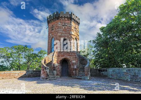 Laura's Tower auf dem Gelände von Shrewsbury Castle, Shrewsbury, Shropshire, England, Großbritannien Stockfoto