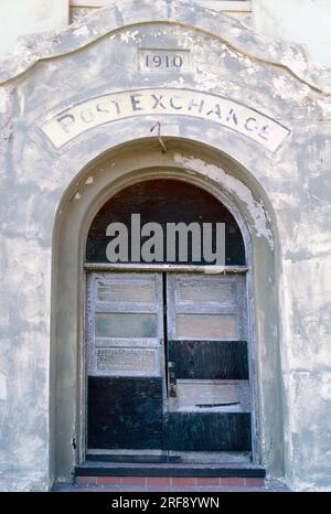 Die Post Exchange für das alte Fort McDowell (östliche Garrison), Angel Island, San Francisco Bay, Kalifornien, USA Stockfoto