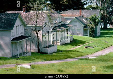 Officers' Row, Fort McDowell, Angel Island, San Francisco Bay, Kalifornien, USA Stockfoto