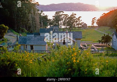 Überreste der Einwanderungsstation auf Angel Island, San Francisco Bay, Kalifornien, USA (Ft McDowell) Stockfoto