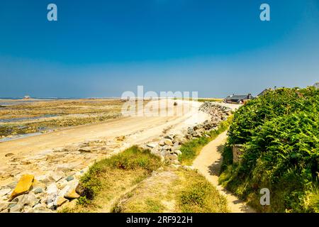 Kleine Entdeckungstour zur Halbinsel Sillon de Talbert in der wunderschönen Bretagne nahe Pleubian - Frankreich Stockfoto