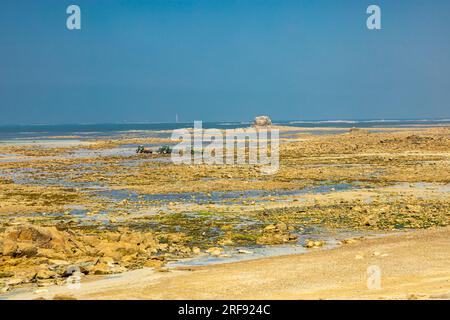 Kleine Entdeckungstour zur Halbinsel Sillon de Talbert in der wunderschönen Bretagne nahe Pleubian - Frankreich Stockfoto