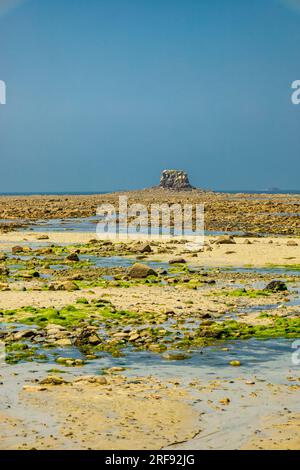 Kleine Entdeckungstour zur Halbinsel Sillon de Talbert in der wunderschönen Bretagne nahe Pleubian - Frankreich Stockfoto