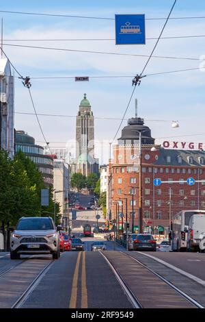 Helsinki, Finnland - Juni 19 2019: Die Kallio-Kirche (Finnisch: Kallion kirkko, Schwedisch: Berghälls kyrka) ist eine lutherische Kirche im Bezirk Kallio Stockfoto