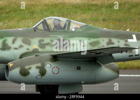 Messerschmitt Me 262 Swallow aus Manching in Deutschland feiert sein Debüt auf der Royal International Air Tattoo 2023 Stockfoto