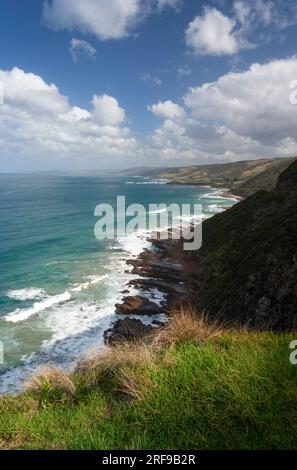 Halten Sie Ausschau nach Lorne an der Küste der Great Ocean Road in Victoria in Australien Stockfoto