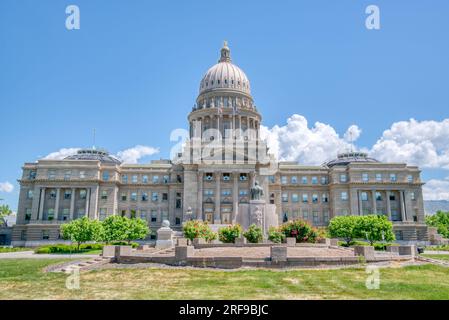 Außenansicht des Idaho State Capitol Building in der Innenstadt von Boise, Idaho Stockfoto