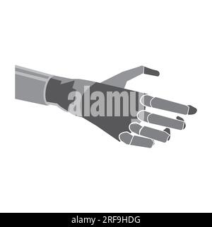 Symboldesign der Roboterhand für Vektordarstellungen Stockfoto