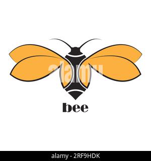 Design der Vorlage für die Vektordarstellung des Bee-Logos Stockfoto