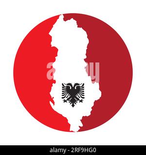 Albanien Kartensymbol Vektordarstellung Symboldesign Stockfoto