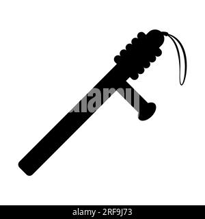Polizeischläger-Symbol, Vektorsymbol-Design Stockfoto
