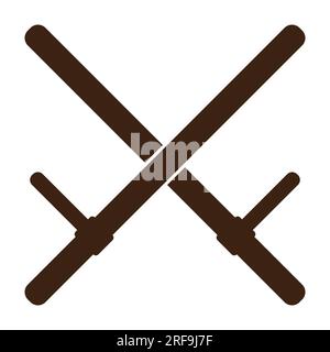 Polizeischläger-Symbol, Vektorsymbol-Design Stockfoto