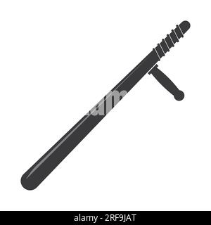 Polizeischläger-Symbol, Vektorsymbol-Design Stockfoto
