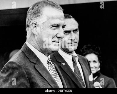 Timonium, Maryland: 18. Oktober 1970 Vizepräsident Spiro Agnew bei einer privaten politischen Versammlung für seinen ehemaligen Helfer C. Stanley Blair. Stockfoto