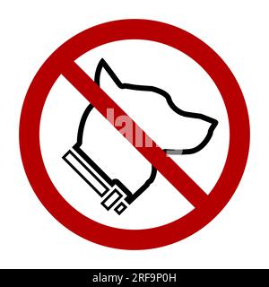 Kein Hund erlaubt Symbol, Verbotsschild, Liniensymbol. Flache Vektordarstellung isoliert auf weißem Hintergrund. Stock Vektor