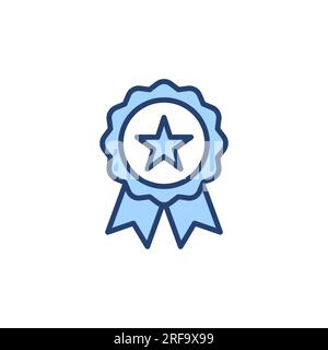 Vektor des Badge-Symbols. Symbolvektor für Auszeichnungen. Schilder und Symbole erreichen Stock Vektor
