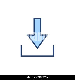 Laden Sie den Symbolvektor herunter. Schild und Symbol herunterladen Stock Vektor