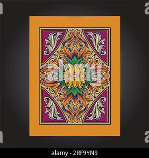 Klassische, gravierte Verzierungen Vintage-Karten Kartenvektorabbildungen für Ihr Arbeitslogo, Merchandise-T-Shirt, Aufkleber und Etikettendesigns, Poster, Greeti Stock Vektor