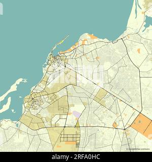 Vector Stadtplan von Luanda, Angola Stock Vektor