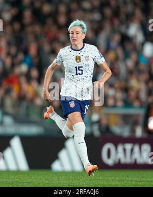 August 01 2023: Megan Rapinoe (USA) schaut während eines Spiels auf , . Kim Price/CSM Stockfoto