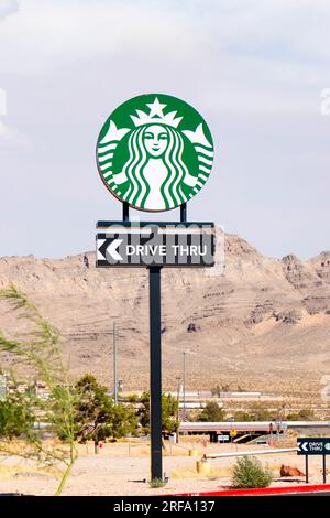 Starbucks-Schild für Café in Cedar City, nevada, usa Stockfoto