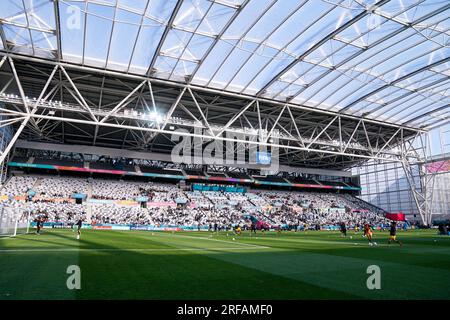 Dunedin, Neuseeland. 28. Juli 2023. Dunedin, Neuseeland, Juli 28. 2023: Allgemeiner Blick in das Dunedin-Stadion (Forsyth Barr Stadium) während des FIFA Womens World Cup 2023 Fußballspiels zwischen Argentinien und Südafrika im Dunedin-Stadion in Dunedin, Neuseeland. (Daniela Porcelli/SPP) Kredit: SPP Sport Press Photo. Alamy Live News Stockfoto