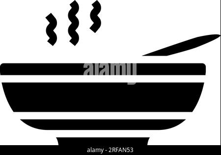 Vektordarstellung des Symbols für heiße Suppe Stock Vektor