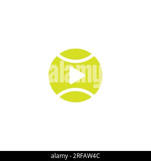 Logo-Design Für Tennisball-Video. Tennis Club-Logo Stock Vektor