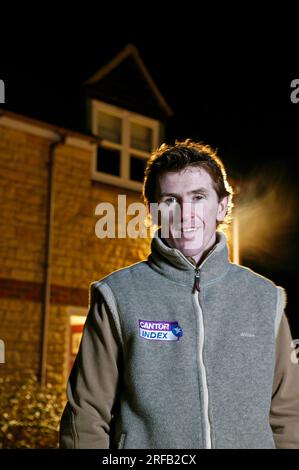 Portrait Champion Jockey Tony McCoy, Lambourn, Großbritannien. Stockfoto