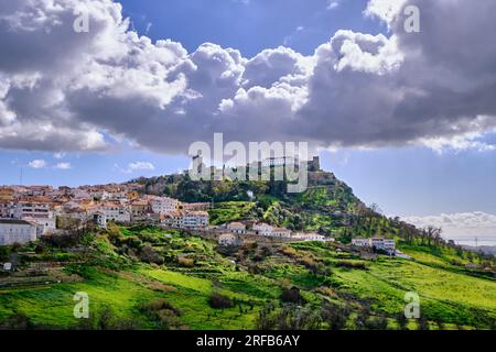 Die mittelalterliche Burg und Palmela Dorf, Portugal Stockfoto