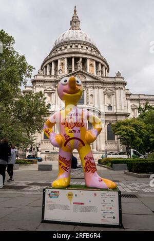 Morph Sculture Trail rund um London für Kinder und Familien 1. August 2023, Aardman amination hergestellt von Nick Park Stockfoto