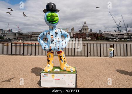 Morph Sculture Trail rund um London für Kinder und Familien 1. August 2023, Aardman amination hergestellt von Nick Park Stockfoto