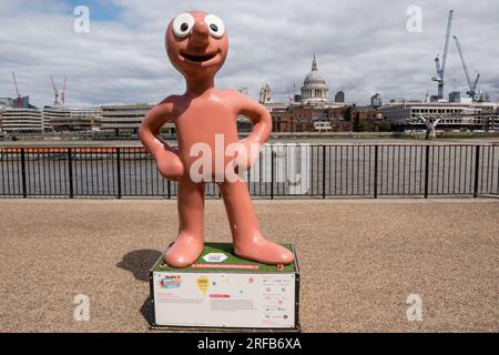 Morph Sculture Trail rund um London für Kinder und Familien 1. August 2023, Aardman amination hergestellt von Nick Park Stockfoto