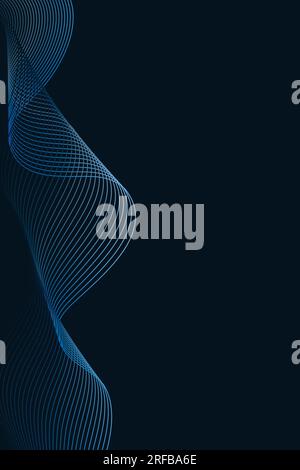 Lineare abstrakte Gradientenwellen. Bannerposter im Vektordesign Stock Vektor