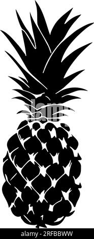 Symbol für Ananas-Silhouette isoliert. Vektordarstellung Stock Vektor