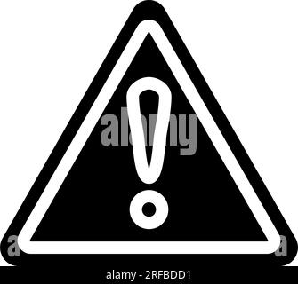 Vektordarstellung des Ausrufezeichen-Alarms für das Glyphensymbol Stock Vektor