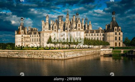 Chambord vor Sonnenuntergang, Loiretal, Frankreich, Europa Stockfoto