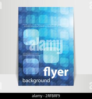 Flyer- oder Cover-Design mit abstraktem kariertem 3D-Hintergrund Stock Vektor