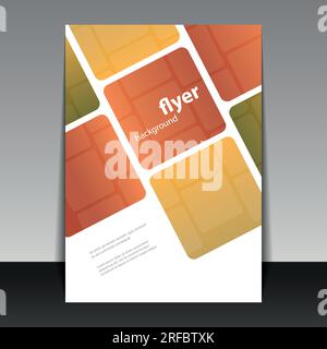 Flyer- oder Cover-Design mit abstraktem Karomuster Stock Vektor
