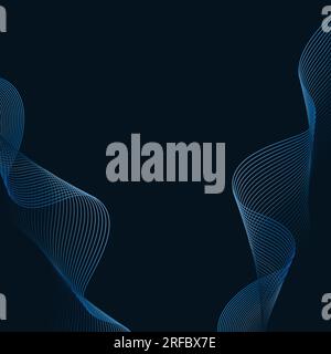 Lineare abstrakte Gradientenwellen. Bannerposter im Vektordesign Stock Vektor