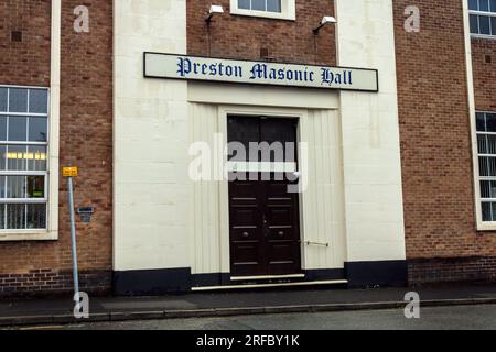 Preston Masonic Hall. Saul Street, Preston. Stockfoto