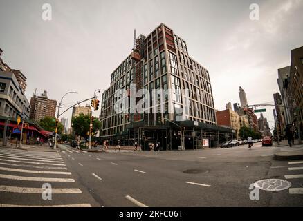 Bau von Seniorenwohnungen in Chelsea in New York am Dienstag, den 25. Juli 2023. (© Richard B. Levine) Stockfoto