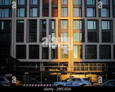 Bau von erschwinglichen Seniorenwohnungen in Chelsea in New York am Freitag, den 28. Juli 2023. (© Richard B. Levine) Stockfoto